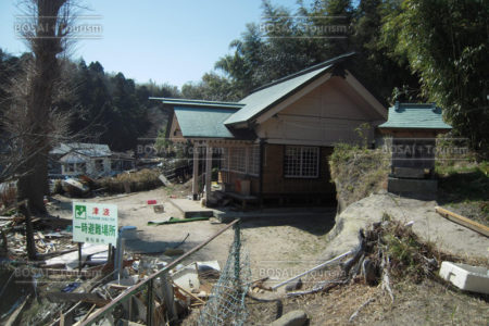 被災した五十鈴神社(東松島市宮戸) 被災した五十鈴神社(東松島市宮戸)